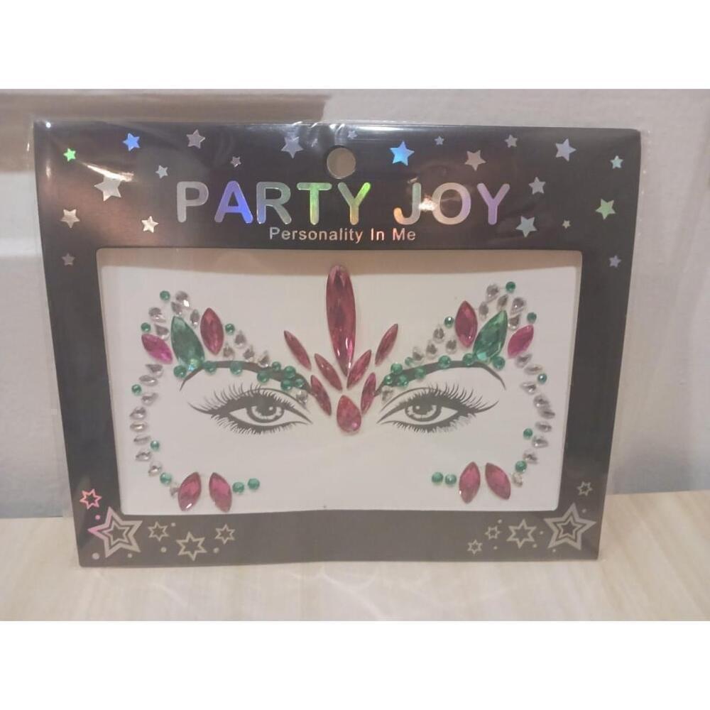 Party Joy Face Jewels Im Rosey Pink And Green
